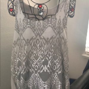 Ombré grey tank/blouse